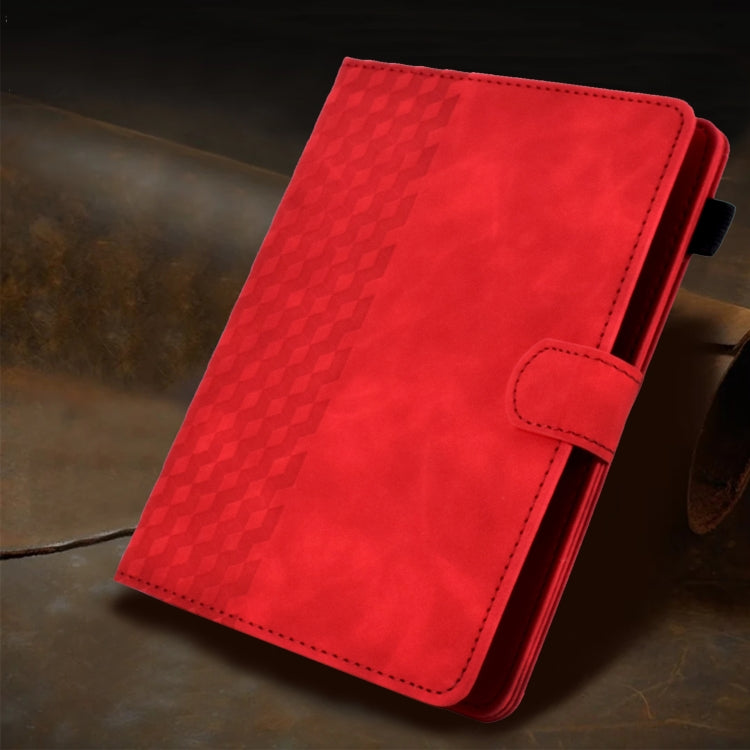 For 10.0 inch Universal Tablet Rhombus Embossed Leather Case(Red) by bashfashion
