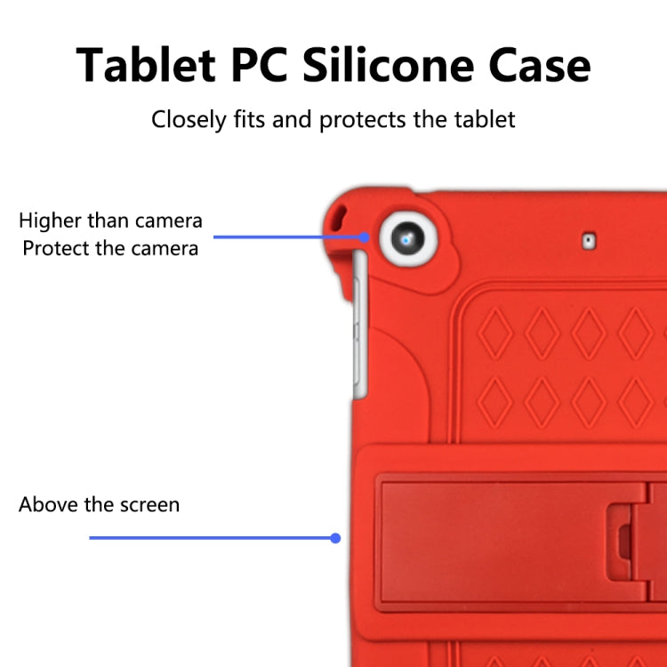 For iPad mini 5 / 4 All-inclusive Silicone Shockproof Tablet Case with Holder(Orange) by bashfashion