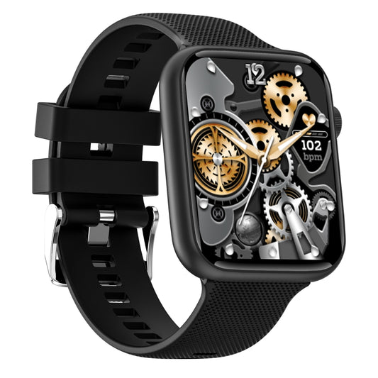 HT15 1.85 inch Silicone Band IP67 Waterproof Smart Watch, Support Bluetooth Calling / Sleep Monitoring(Black) by bashfashion