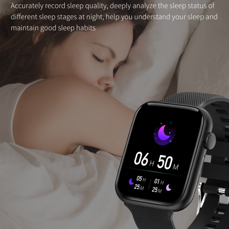 HT15 1.85 inch Silicone Band IP67 Waterproof Smart Watch, Support Bluetooth Calling / Sleep Monitoring(Silver) by bashfashion