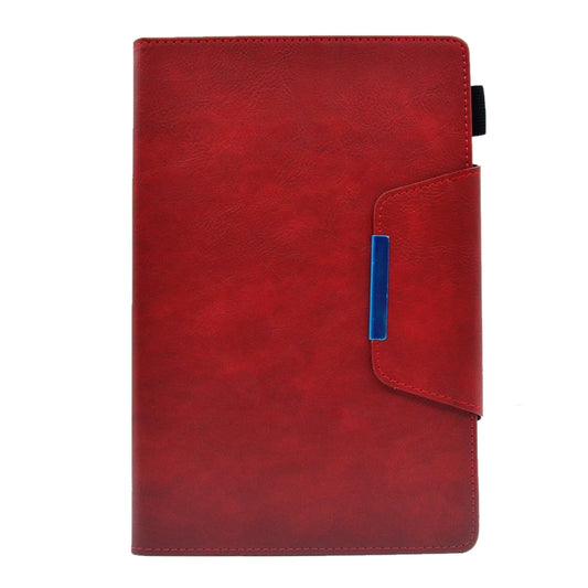 For Samsung Galaxy Tab A8 10.5 2021 Suede Cross Texture Magnetic Clasp Leather Tablet Case(Red) by bashfashion