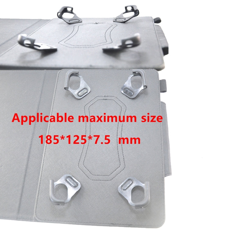 For 7 inch Suede Cross Texture Magnetic Clasp Leather Tablet Case(Red) by bashfashion