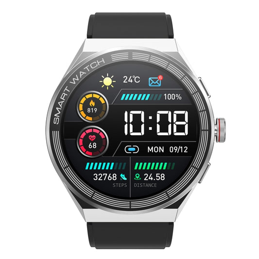 BM01 1.45 inch Silicone Band IP68 Waterproof Smart Watch Support Bluetooth Call / NFC(Silver) by bashfashion