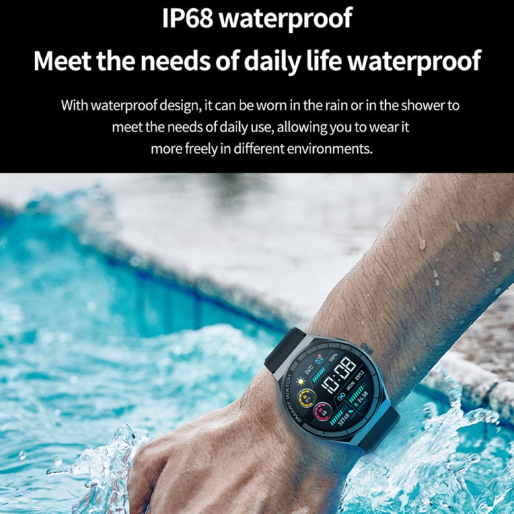 BM01 1.45 inch Silicone Band IP68 Waterproof Smart Watch Support Bluetooth Call / NFC(Black) by bashfashion