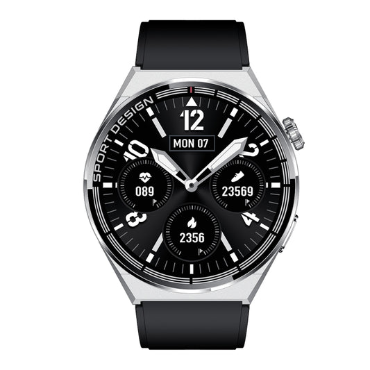 HDT 3 Max 1.6 inch Silicone Band IP67 Waterproof Smart Watch Support Bluetooth Call / NFC(Silver) by bashfashion