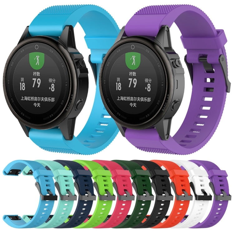 For Garmin Fenix 5S (20mm) Silicone Watch Band(Army Green) by bashfashion