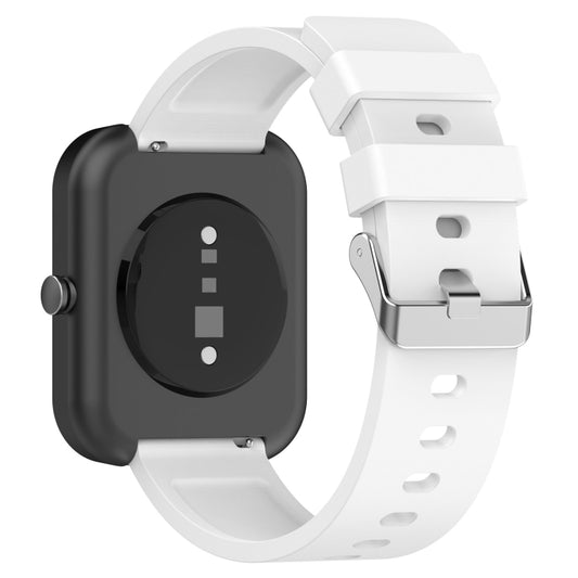 For OnePlus Nord Steps Style Silicone Watch Band(White) by bashfashion