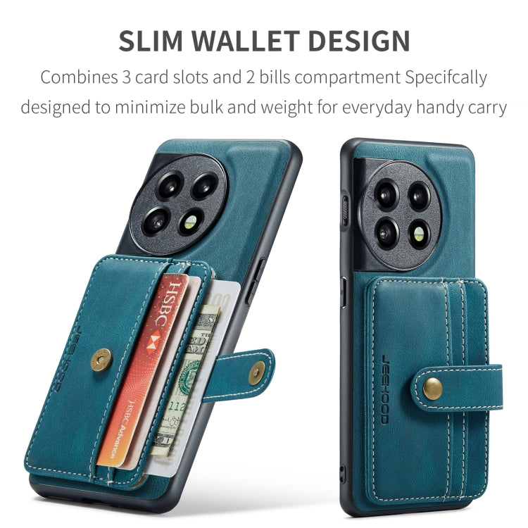 For OnePuls 11 JEEHOOD RFID Blocking Anti-Theft Magnetic PU Phone Case(Blue) by JEEHOOD