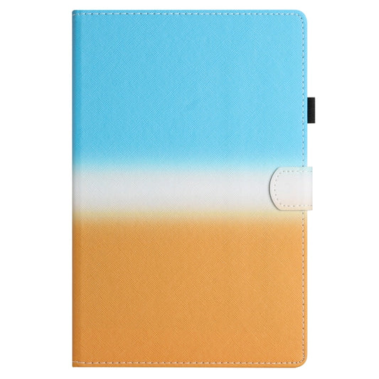 For Samsung Galaxy Tab S6 Lite SM-P610 Stitching Gradient Leather Tablet Case(Blue Orange) by bashfashion