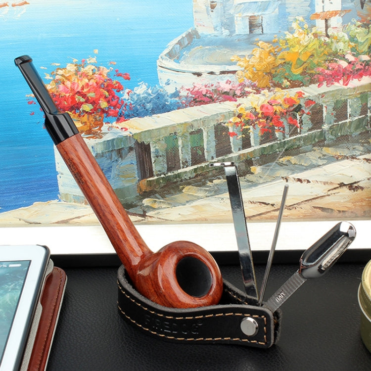 FIREDOG CL78 3 in 1 Pipe Cleaner Carbon Knife Pipe Holder(Black) by FIREDOG