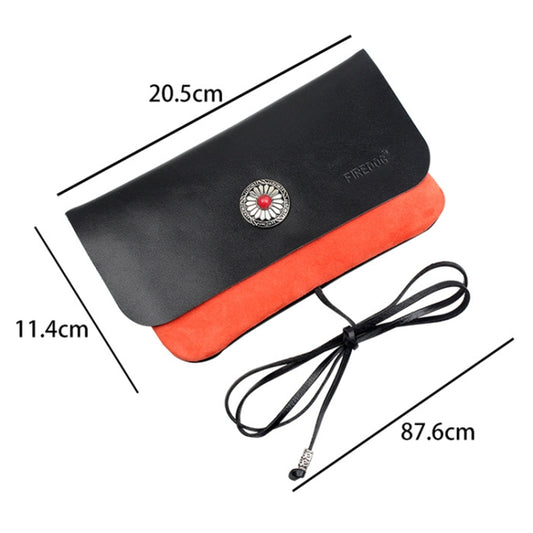 FIREDOG CL91 Portable Handmade Sheepskin Genuine Leather Tobacco Bag(Yellow) by FIREDOG