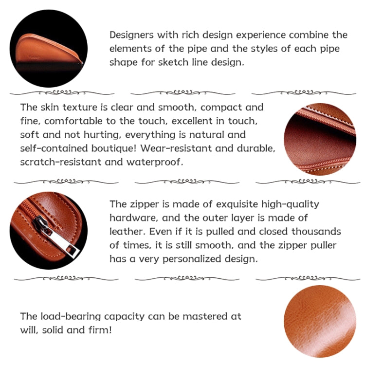 FIREDOG CL53 Portable Leather Smoking Set Smoking Bag(Black) by FIREDOG