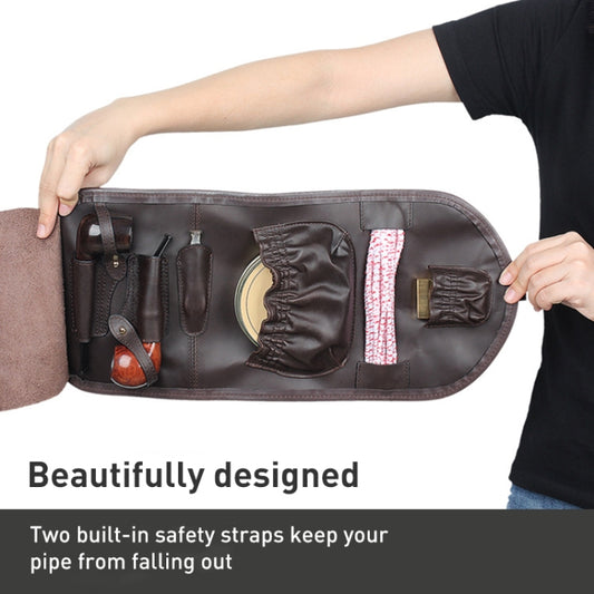 FIREDOG CL08 Leather Pipe Tobacco Storage Bag(Brown) by FIREDOG