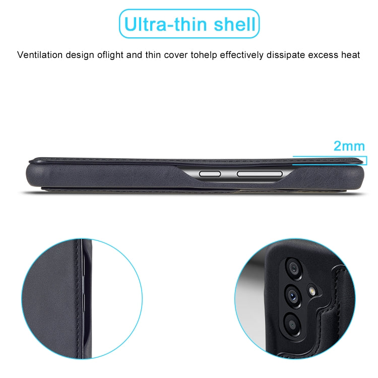 For Samsung Galaxy A54 5G LC.IMEEKE Hon Ancient Series Horizontal Flip Leather Phone Case(Black) by LC.IMEEKE