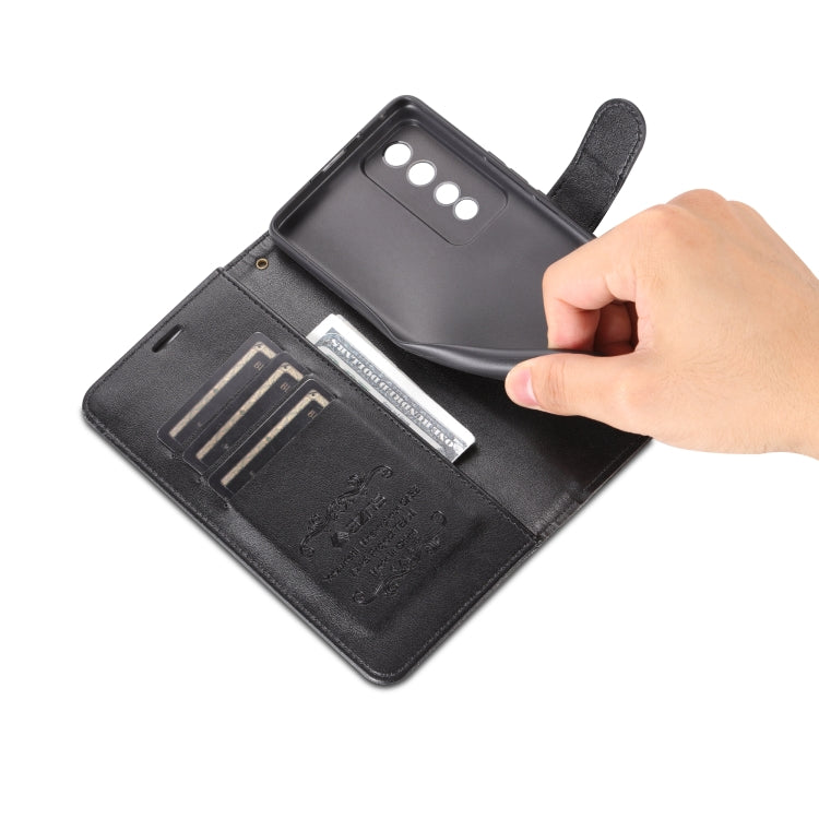 For Honor 80 GT 5G AZNS Sheepskin Texture Flip Leather Phone Case(Black) by AZNS