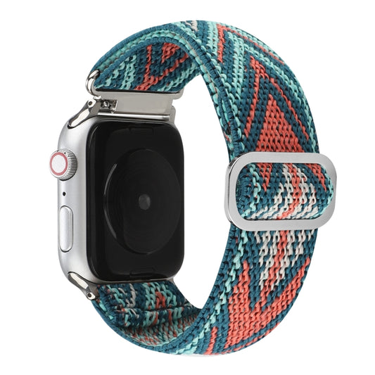 For Apple Watch Ultra 49mm&Watch Ultra 2 49mm / Series 9&8&7 45mm / SE 3&SE 2&6&SE&5&4 44mm / 3&2&1 42mm Buckle Elastic Nylon Watch Band(Blue) by bashfashion
