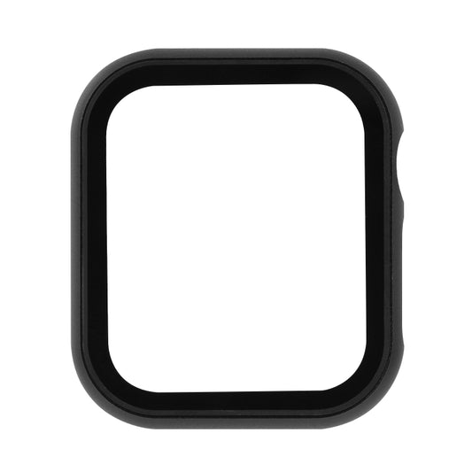 For Apple Watch Series 3&2&1 38mm Metal Frame + Tempered Glass Protector Case(Black) by bashfashion