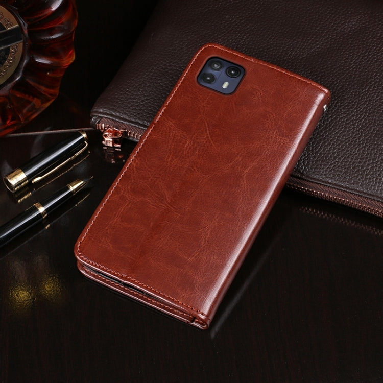 For T-Mobile REVVL 6 5G idewei Crazy Horse Texture Leather Phone Case with Holder(Red) by idewei