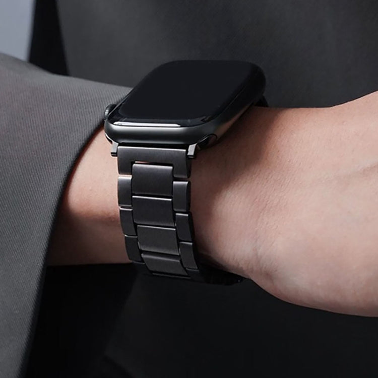 Quick Disassembly Titanium Alloy Watch Band For Apple Watch Series 9&8&7 41mm / SE 3&SE 2&6&SE&5&4 40mm / 3&2&1 38mm (Black) by bashfashion