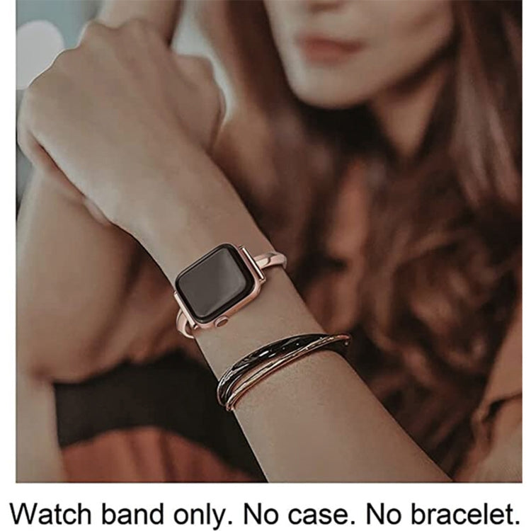 Stainless Steel Bracelet Watch Band For Apple Watch Series 9&8&7 41mm / SE 3&SE 2&6&SE&5&4 40mm / 3&2&1 38mm(Silver) by bashfashion