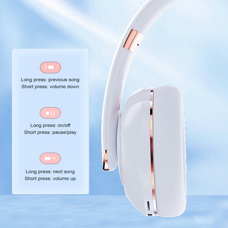 KE22 Folded Noise Reductiong Wireless Bluetooth Headphones(Pink) by bashfashion