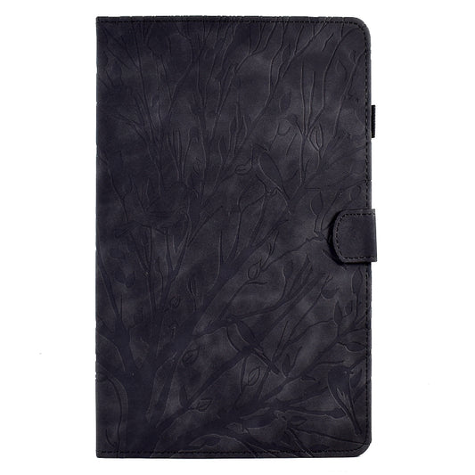 For Samsung Galaxy Tab A 10.1 2016 Fortune Tree Pressure Flower PU Tablet Case with Wake-up / Sleep Function(Black) by bashfashion
