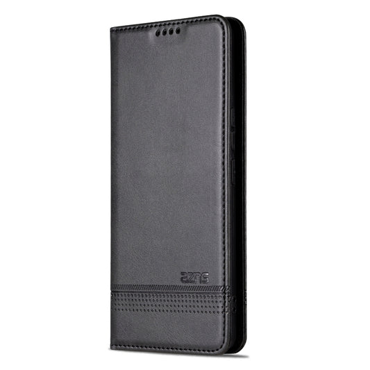 For Honor 80 GT AZNS Magnetic Calf Texture Flip Leather Phone Case(Black) by AZNS
