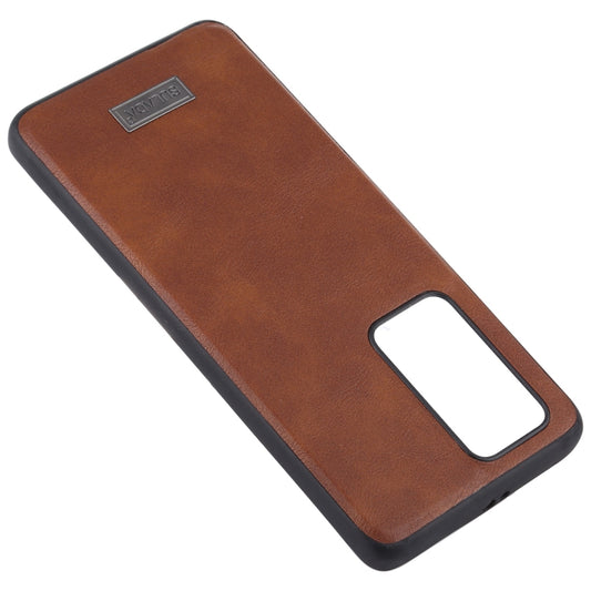 For Huawei P40 Pro SULADA Shockproof TPU + Handmade Leather Protective Case(Brown) by SULADA