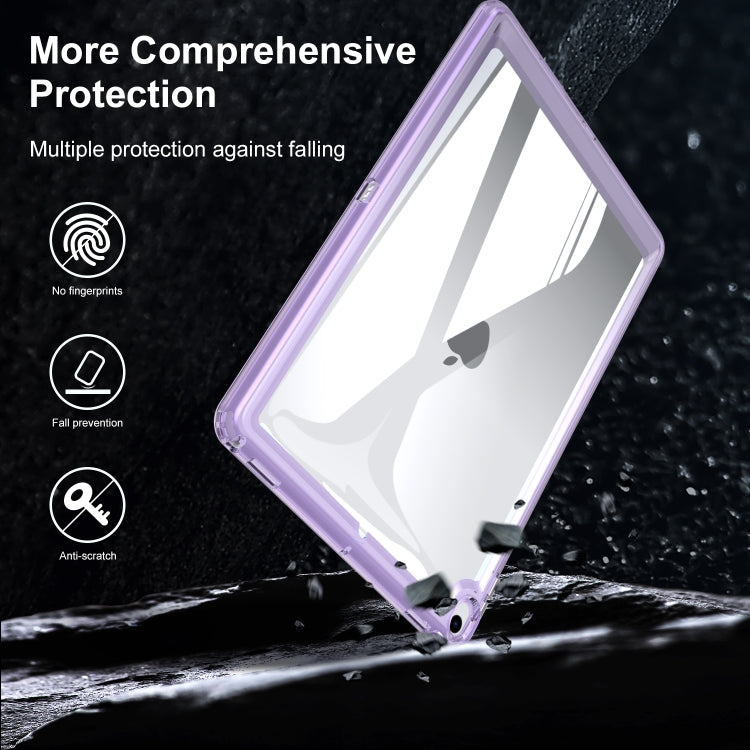 For iPad Air 3 10.5 2019 Transparent Acrylic Tablet Case(Light Purple) by bashfashion
