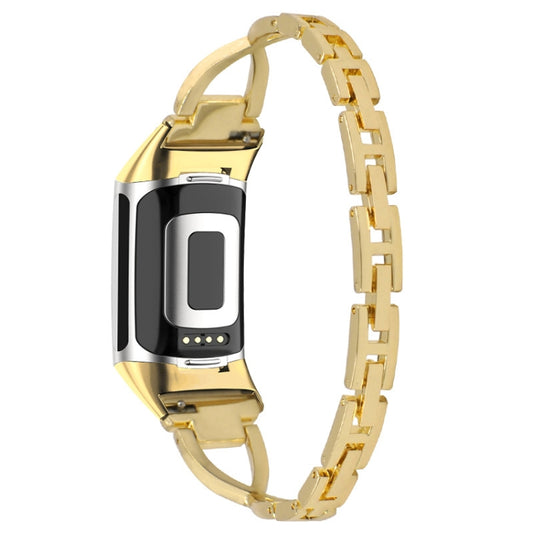 For Fitbit Charge 5 Diamond Metal Watch Band(Gold) by bashfashion