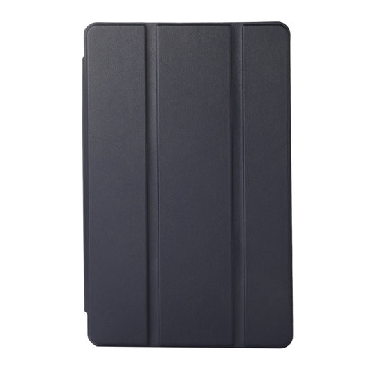 For Samsung Galaxy Tab A7 Lite Solid Color 3-folding Leather Tablet Case(Dark Blue) by bashfashion