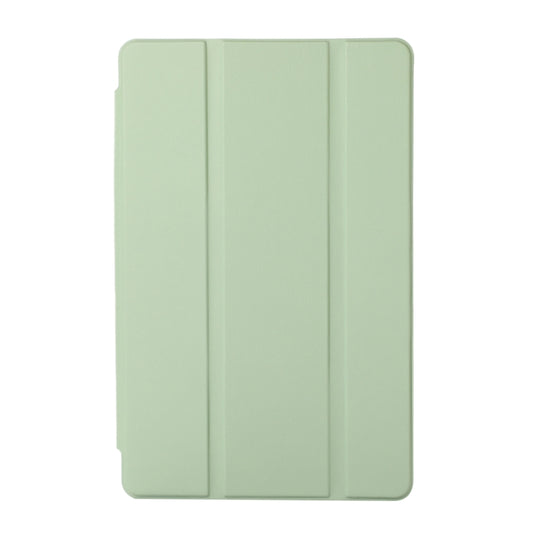 For Samsung Galaxy Tab A7 Lite Solid Color 3-folding Leather Tablet Case(Matcha Green) by bashfashion