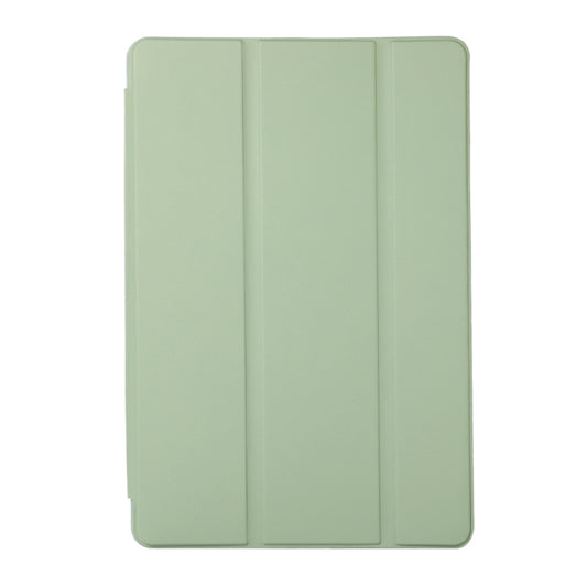 For Samsung Galaxy Tab S6 Lite/Tab S6 Lite 2022 Solid Color 3-folding Leather Tablet Case(Matcha Green) by bashfashion