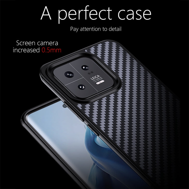 For Xiaomi 13 Pro wlons Magsafe Carbon Fiber Kevlar TPU Phone Case(Black) by wlons