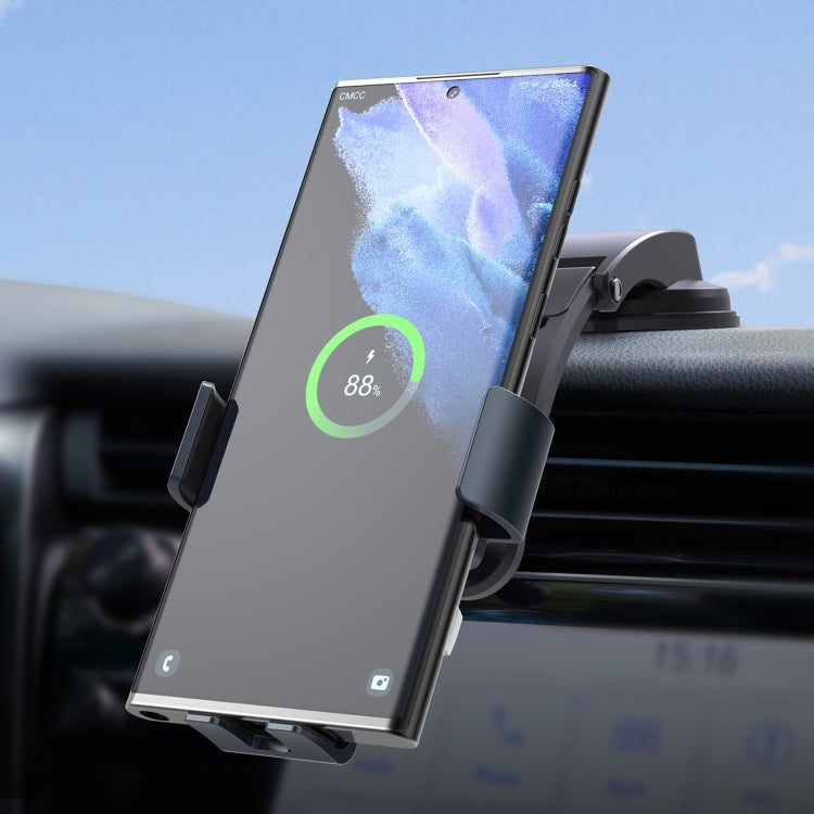 For Samsung Galaxy Z Flip4 / 3 C35 Fan Cooling Dual Coil Car Phone Holder Wireless Charger by bashfashion