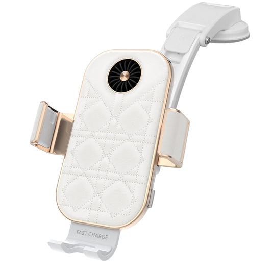 For Samsung Galaxy Z Flip4 / 3 C38 Fan Cooling Dual Coil Car Phone Holder Wireless Charger by bashfashion