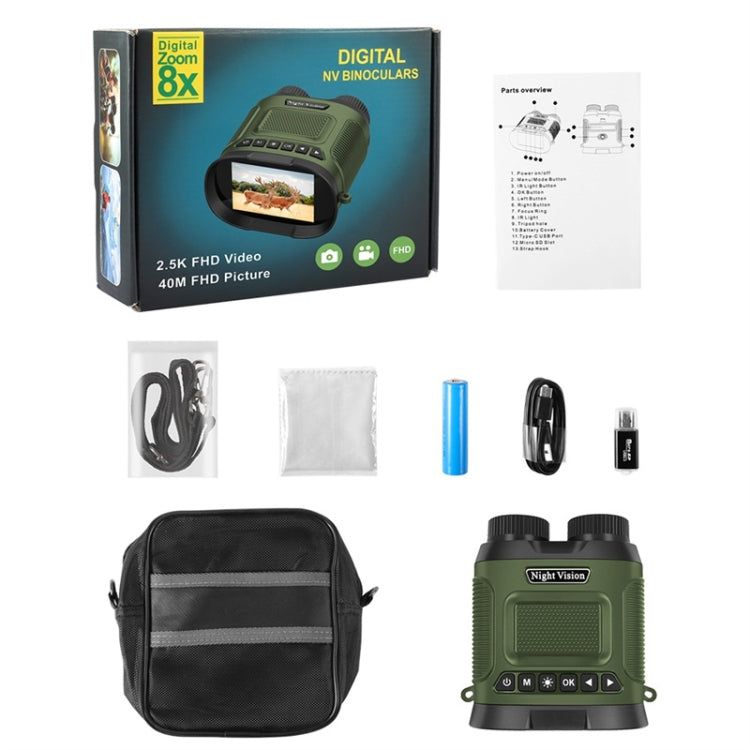 DT29 3 inch IPS Screen Binoculars Digital Binoculars Night Vision(Green) by bashfashion