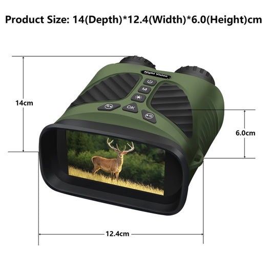 DT39 3 inch IPS Screen Binoculars Digital Binoculars Night Vision(Green) by bashfashion