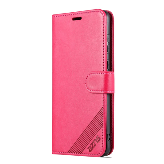 For Huawei P60 Art AZNS Sheepskin Texture Flip Leather Phone Case(Red) by AZNS