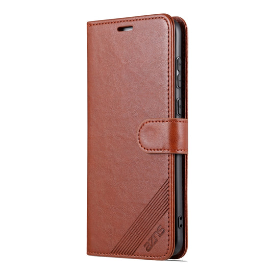 For Huawei P60 / P60 Pro AZNS Sheepskin Texture Flip Leather Phone Case(Brown) by AZNS