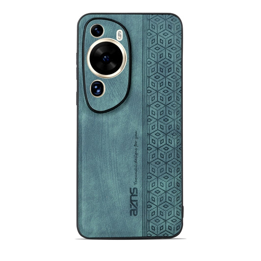For Huawei P60 Art AZNS 3D Embossed Skin Feel Phone Case(Dark Green) by AZNS