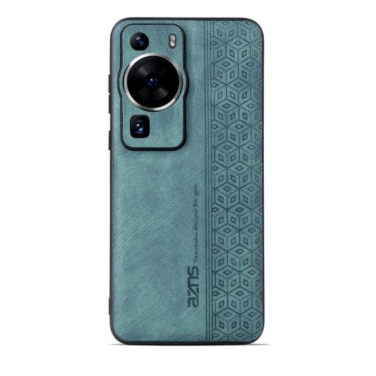 For Huawei P60 / P60 Pro AZNS 3D Embossed Skin Feel Phone Case(Dark Green) by AZNS