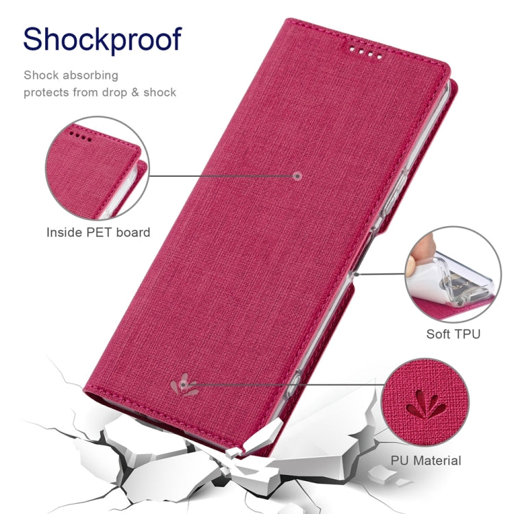 For Sony Xperia 1 V ViLi DMX Series Shockproof Magnetic Leather Phone Case(Rose Red) by ViLi