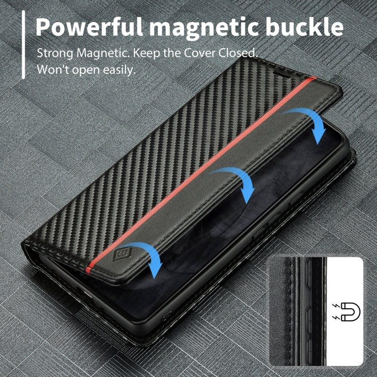 For Google Pixel 8 Pro LC.IMEEKE Carbon Fiber Leather Phone Case(Vertical Black) by LC.IMEEKE