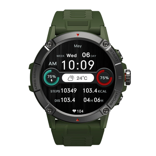 Zeblaze Ares 3 1.52 inch IPS Screen Smart Watch Supports Health Monitoring / Voice Calls(Wild Green) by Zeblaze