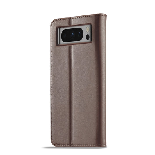 For Google Pixel 8 Pro LC.IMEEKE Calf Texture Horizontal Flip Leather Case(Brown) by LC.IMEEKE