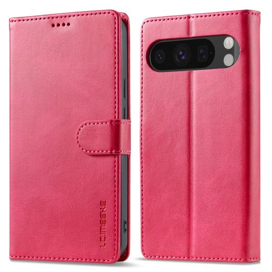 For Google Pixel 9 Pro XL LC.IMEEKE Calf Texture Flip Leather Phone Case(Red) by LC.IMEEKE
