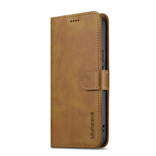 For Google Pixel 9a LC.IMEEKE Calf Texture Flip Leather Phone Case(Yellow) by LC.IMEEKE