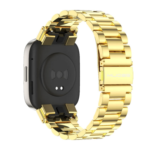 For Redmi Watch 3 Mijobs Three-Bead Metal Stainless Steel Watch Band(Gold) by MIJOBS