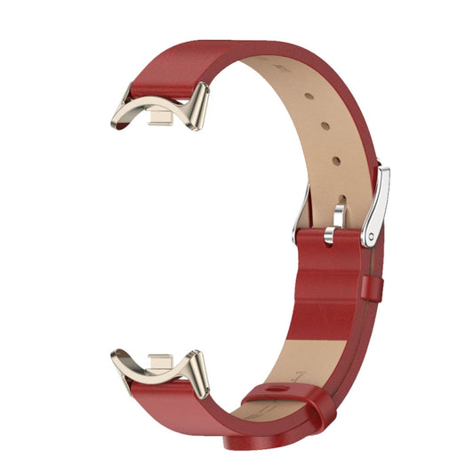 For Xiaomi Smart Band 10 / 9 / 8 Mijobs Microfiber PU Leather Watch Band(Red Light Gold) by MIJOBS